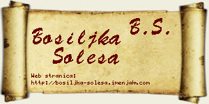 Bosiljka Soleša vizit kartica